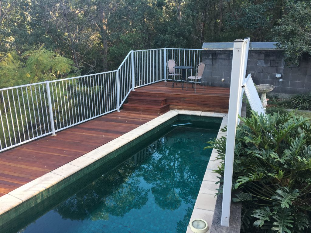 New decking on pool deck